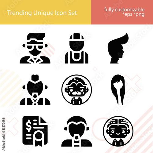 Simple set of offspring related filled icons.