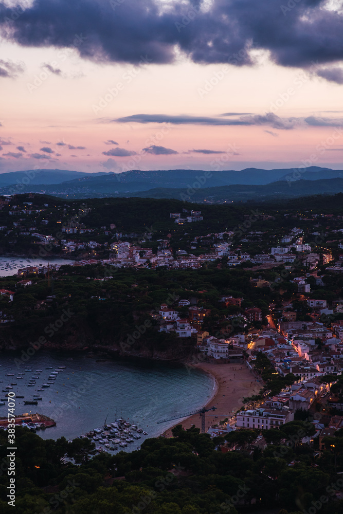 sunset over beach