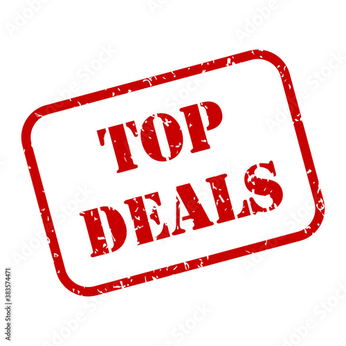 Top deals sign in rubber stamp style vector