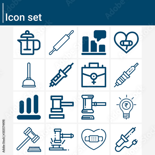 Simple set of chances related lineal icons.