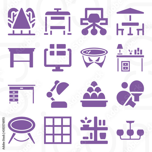 16 pack of put off  filled web icons set