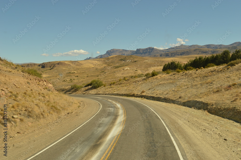 The beautiful Andes Mountains between Argentina and Chile 