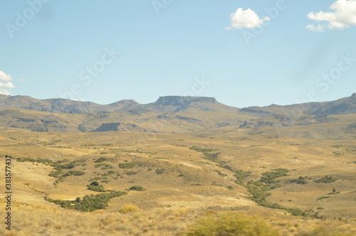 The beautiful Andes Mountains between Argentina and Chile 