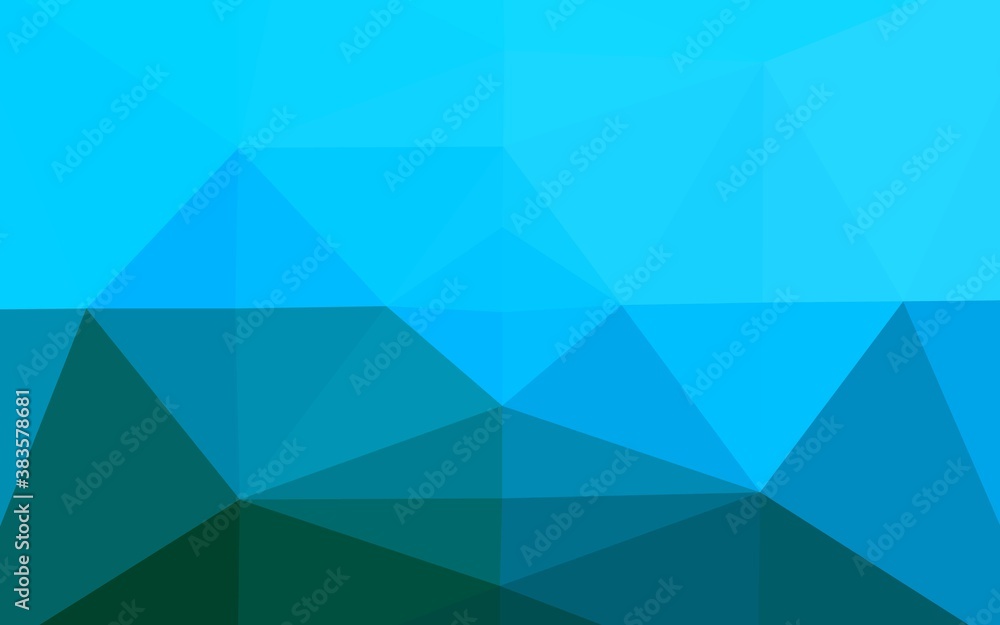 Fototapeta premium Light BLUE vector low poly texture.