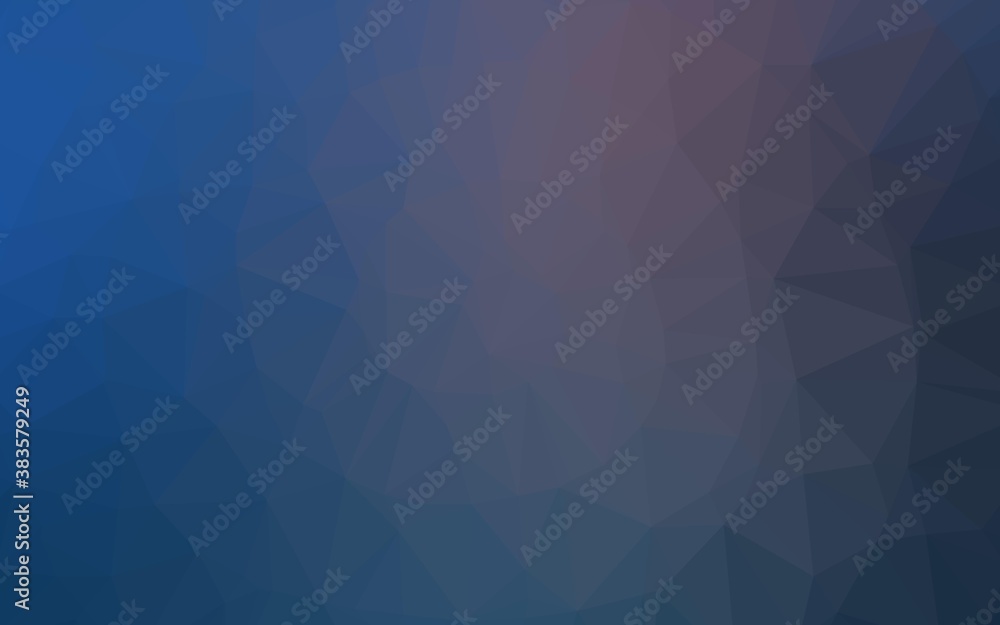 Obraz premium Dark BLUE vector shining triangular template.