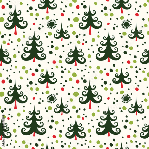 Christmas seamless pattern with trees. Background can be used for wallpapers, pattern fills, web page backgrounds,surface textures. 
