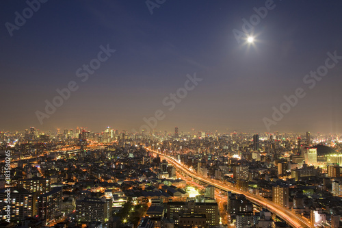 Fototapeta Naklejka Na Ścianę i Meble -  大阪西区と中央区の夜景