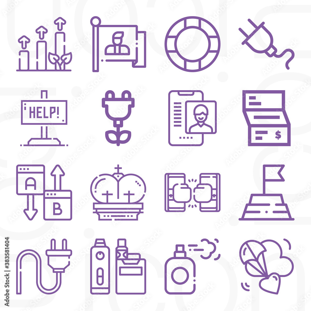 16 pack of promote lineal web icons set 16 pack of promote lineal web icons set