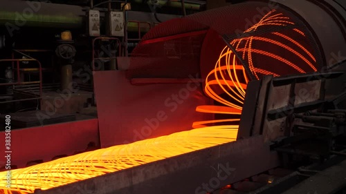 The production process in the rolling mill