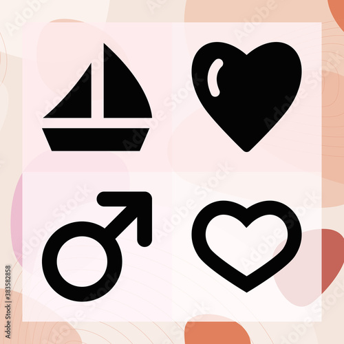 Simple set of respect related filled icons