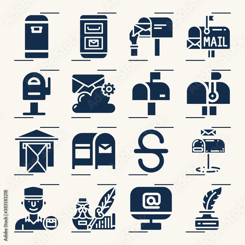 Simple set of settlements related filled icons.