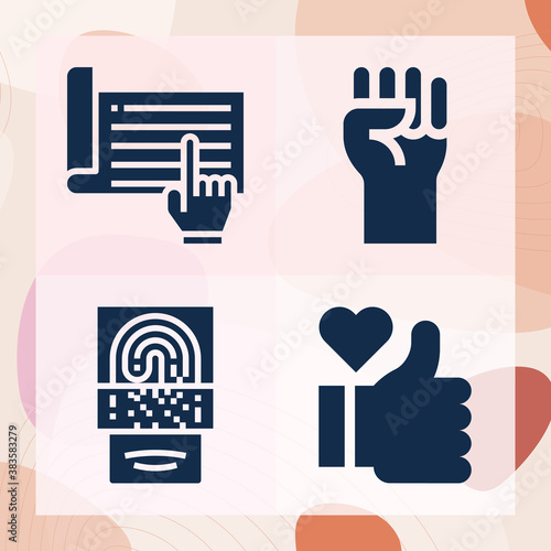 Simple set of nail related filled icons