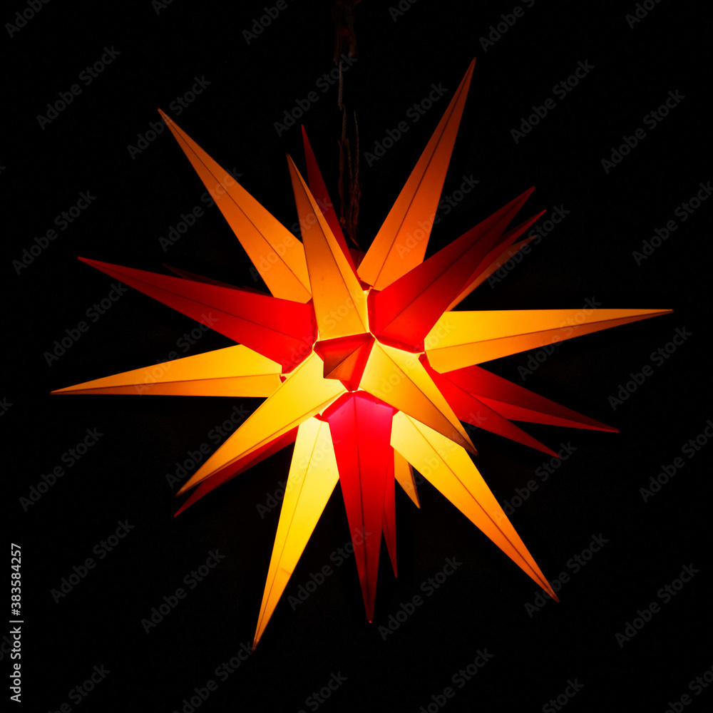 Fototapeta premium red star on black