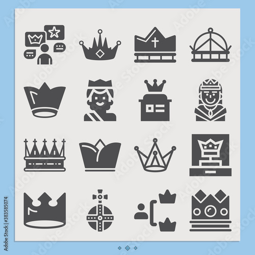 Simple set of nobility related filled icons.