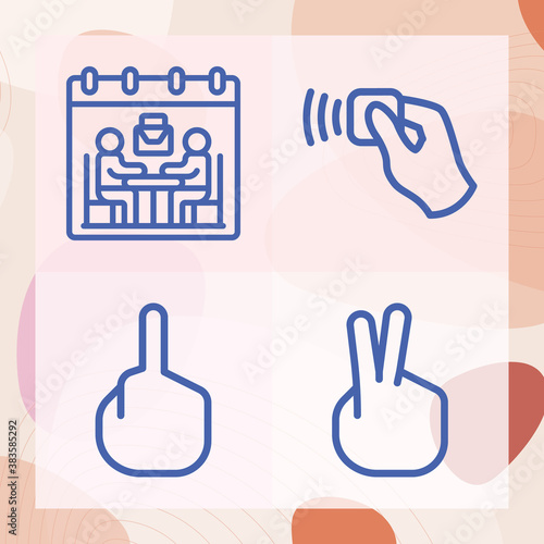 Simple set of occupied related lineal icons