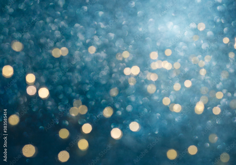 Blue background with bokeh for Christmas Blue background with bokeh for Christmas