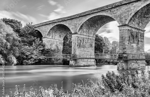 Roxburgh Viaduct over the Teviot River - Monochrome long exposure Roxburgh, Scotland