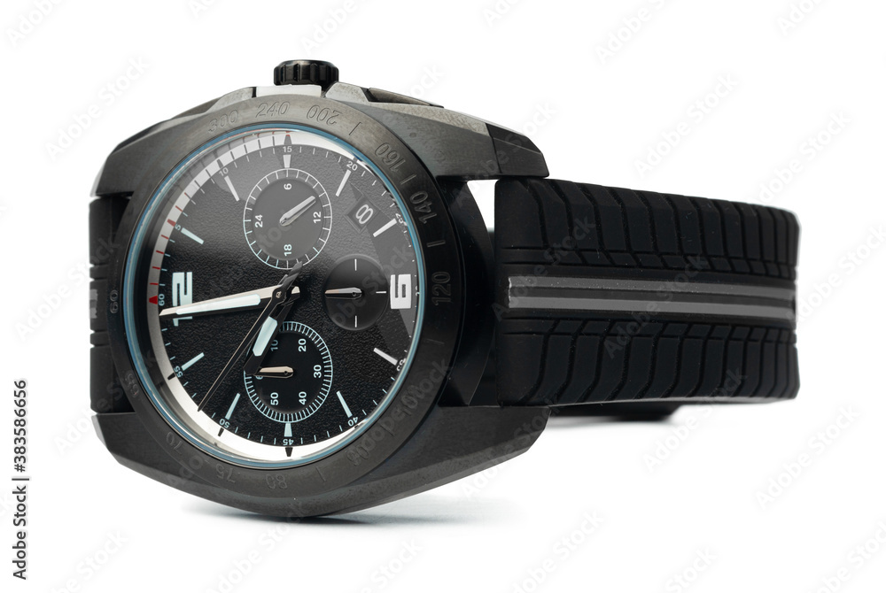 Mechanical watch isolated on white background, close up Mechanical watch isolated on white background, close up