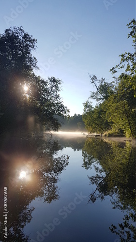 sunrise over the river