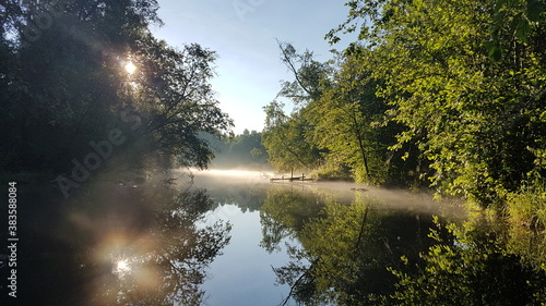 sunrise over the river