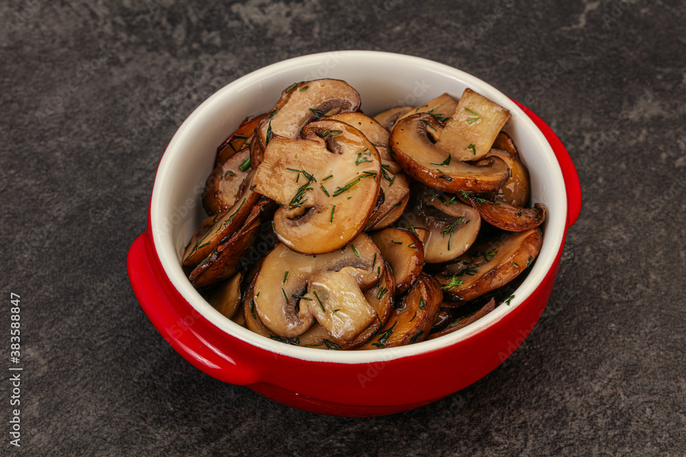 Roasted champignon with herbs and spices Roasted champignon with herbs and spices