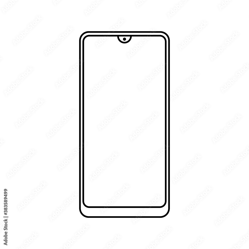 Mobile phone with blank screen Mobile phone with blank screen
