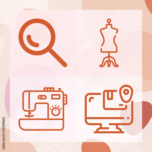 Simple set of experience related lineal icons