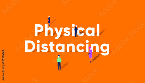 Social distancing or physical distancing to prevent spreading the virus
