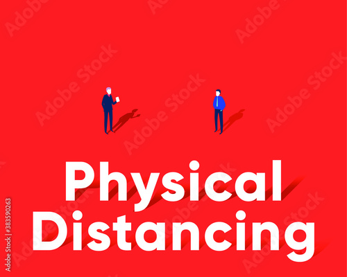 Social distancing or physical distancing to prevent spreading the virus