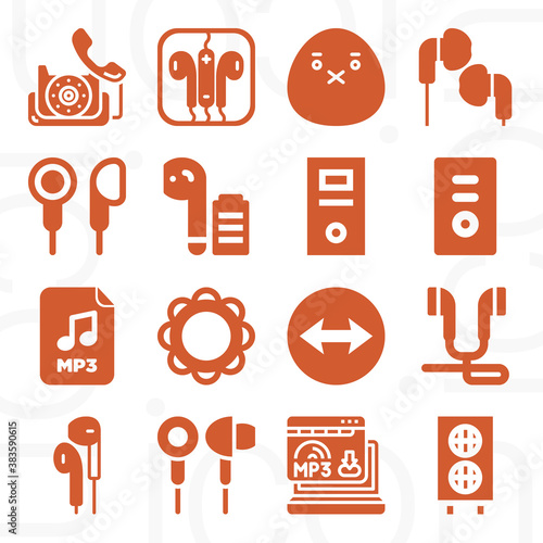 16 pack of observer  filled web icons set