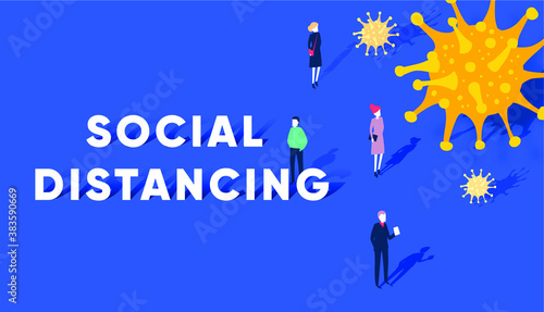 Social distancing or physical distancing to prevent spreading the virus