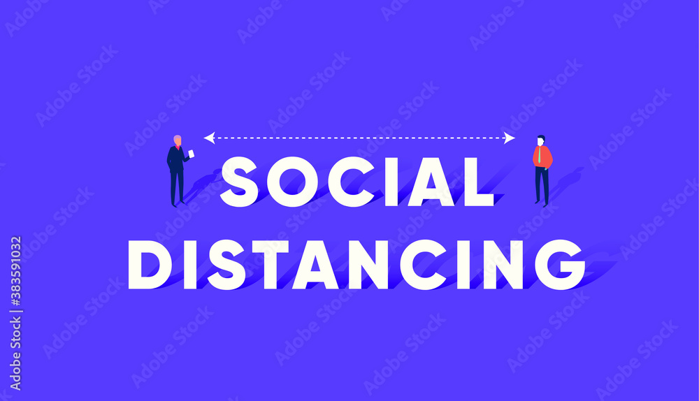 Social distancing or physical distancing to prevent spreading the virus