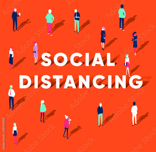 Social distancing or physical distancing to prevent spreading the virus
