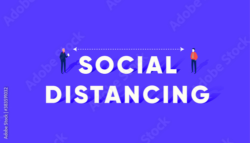 Social distancing or physical distancing to prevent spreading the virus