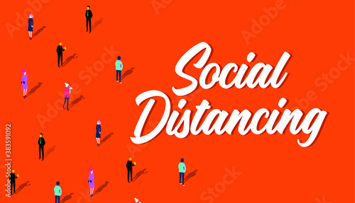 Social distancing or physical distancing to prevent spreading the virus