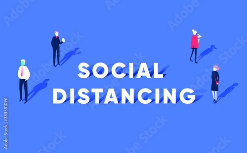 Social distancing or physical distancing to prevent spreading the virus