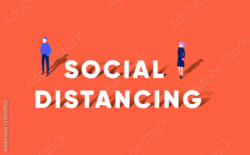 Social distancing or physical distancing to prevent spreading the virus