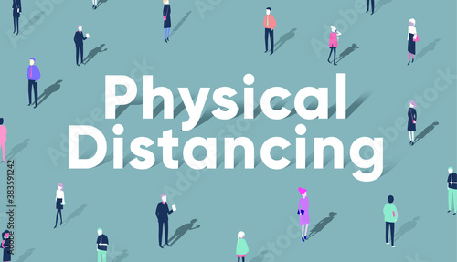 Social distancing or physical distancing to prevent spreading the virus