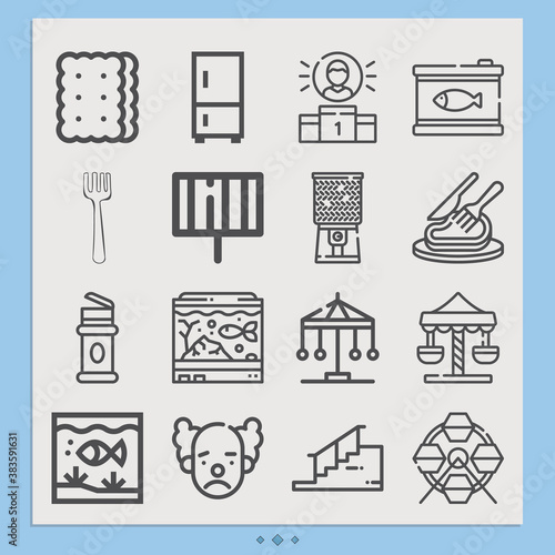 Simple set of roaring related lineal icons.