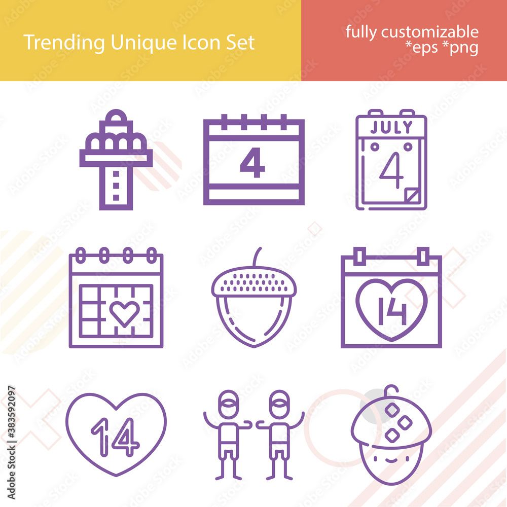 Simple set of september related lineal icons. Simple set of september related lineal icons.