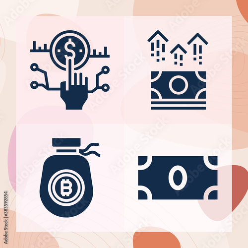 Simple set of liquidity related filled icons
