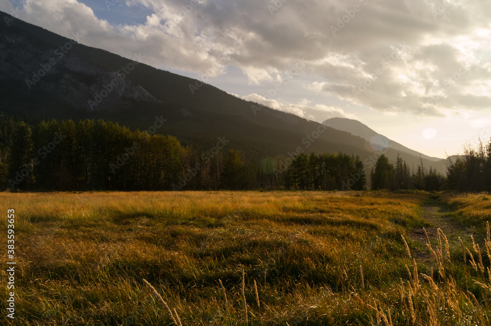 Sunset over the Mountains at Banff National Park