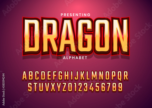 Esport text effect alphabet typography for gamer or streamer