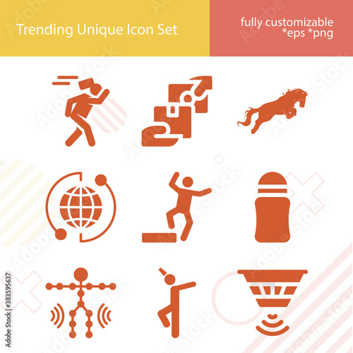 Simple set of happening related filled icons.