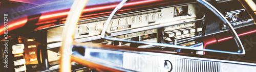 Classic vintage car interior