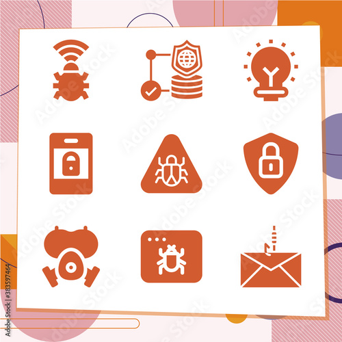 Simple set of 9 icons related to conveniently