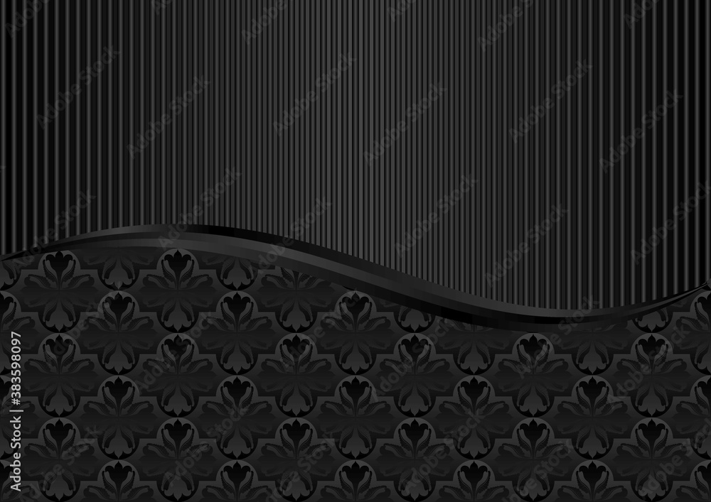 black background witg vintage pattern