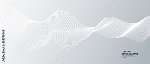 Abstract white background with wavy lines.