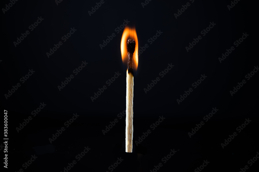 Matchsticks has ignited, showing fired light up in isolated. Matchsticks has ignited, showing fired light up in isolated.