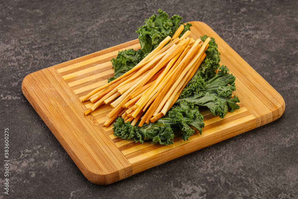 Chechel cheese sticks over board